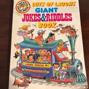 Vintage 1990 Lots Of Laughs Giant Jokes & Riddles Book Creative Child Press